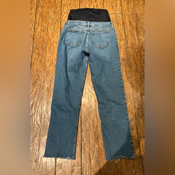 Abercrombie & Fitch Blue Maternity Jeans Hem Distressed - Picture 5 of 15